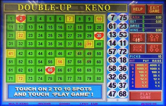 Texas Keno Super Double Up Video Slot Game Machines