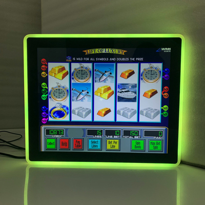 19 Inch PCAP TouchScreen LED Lights Mounted Casino POG Life Of Luxury Gaming Monitors Manufacturer For Sale